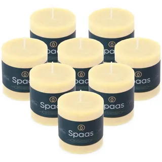 Spaas 8x Bougie Pilier Rustique 70/70 mm 25h - ivoire