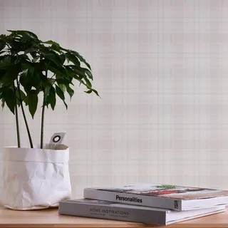 A.S. Création Tapete Karriert Creme Beige Grau - A.S. Création Maison Charme 390723 - Vliestapete Landhaus - 10,05 m x 0,53 m Made in Germany