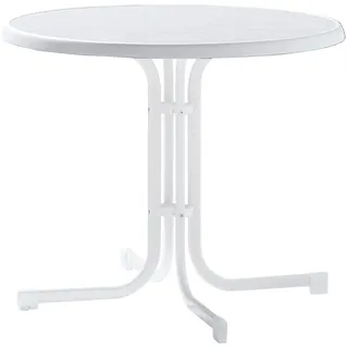 Sieger Klapptisch Ø 86 x 72 cm weiß/marmordekor weiß