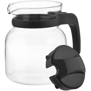 MGE - Kaffeekanne - Universal-Kaffeekanne - Glas-Kaffeemaschine - Thermoglas-Teekanne - Melita-Kanne mit Deckel - Weiß oder Schwarz - 650 ml