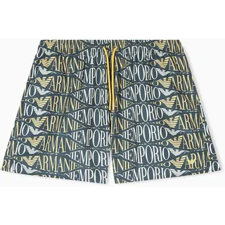 EMPORIO ARMANI Herren Boxer Badehose, Ea Logo Olivgrün, L