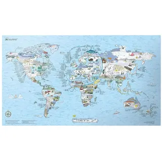 Awesome Maps Snowtrip Karte Beste Berge Zum Skifahren Und Snowboarden - One Size