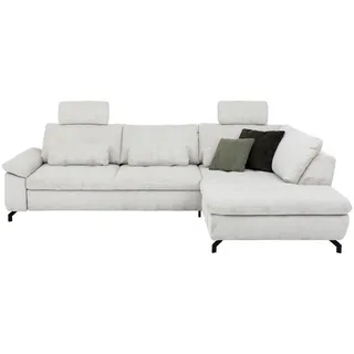 Beldomo Style Ecksofa , Ecru , Metall , Ottomane rechts, Eckteil, L-Form , 291x197 cm , Goldenes M , Typenauswahl, Fußauswahl, Stoffauswahl, seitenverkehrt erhältlich, individuell planbar , Wohnzimmer, Sofas & Couches, Wohnlandschaften, Ecksofas