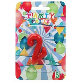 ATOSA BL. Kerze No 2 rot, bunt (50658)