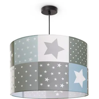 Paco Home Pendelleuchte »Cosmo 345« E27 Kinderlampe Deckenlampe LED Kinderzimmer Lampe Sternen Motiv E27, schwarz