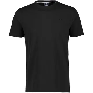 T-Shirt LERROS, Herren, Gr. XL (54), schwarz, Single Jersey, Obermaterial: 100% Baumwolle, unifarben, regular fit hüftlang, Rundhals, abgesteppt, Shirts T-Shirt, im Basic-Look
