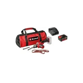 Einhell Set bestehend aus Akku-Bandfeile TE-BF 18 Li-Solo Akku-Bandfeile und Power X-Change