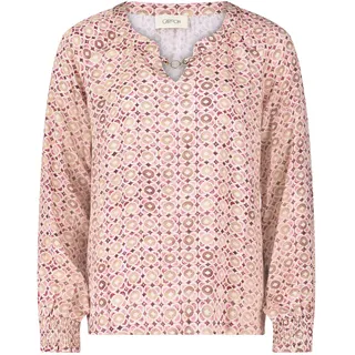 Cartoon Damen Casual-Bluse mit Muster Cream/Pink,40