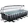 Exit Black Leather Pool 540 x 250 x 122 cm inkl. Sandfilteranlage, Abdeckplane, Poolleiter, Reparaturset