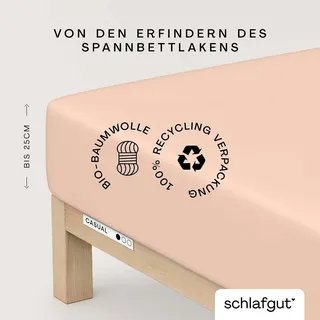 schlafgut Spannbettlaken Jersey 180 x 200 - 200 x 200 cm rot