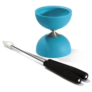Eureka - Rubber Diabolo with Aluminum Sticks - Light Blue