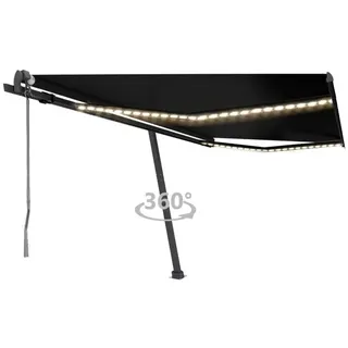 vidaXL LED Automatische Markise 400 x 350 cm anthrazit inkl. Windsensor 3069834