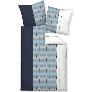 Janine Bettwäsche blau 1x 155x220 cm + 1x 80x80 cm - Blau