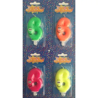 L'ARCOBALENO DI NACAR GIOVANNA Teelichter Happy Birthday Nr. 6 verschiedene Farben, 1 Stück