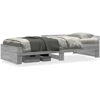 vidaXL Bettgestell Grau Sonoma 90x200 cm Holzwerkstoff - Grau