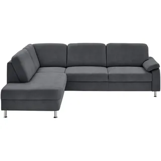 Beldomo System Ecksofa , Anthrazit , Textil , Ottomane links, L-Form , 266x202 cm , Fußauswahl, Stoffauswahl, seitenverkehrt erhältlich, Bettfunktion erhältlich, Rückenfutter , Wohnzimmer, Sofas & Couches, Wohnlandschaften, Ecksofas