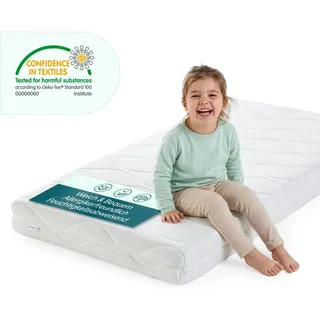 Kindermatratze 90 x 200 cm Kaltschaummatratze Weiß - Weiß