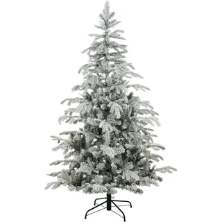 Künstliche Nordmanntanne SNOWY 120cm beschneit 521 Spitzen 120 LED schwer entfla