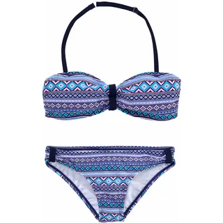 s.Oliver Bandeau-Bikini mit grafischem Druck s.Oliver blau-bedruckt
