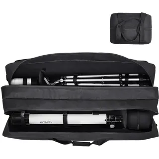 Vevor Teleskop-Tasche, 1040mm, große Teleskop-Transporttasche mit festen Schnallen, Mehreren Taschen und Abnehmbarer Trennwand, Teleskop-Tragetasche für optisches Rohr & Stativ, Gegengewichtstasche