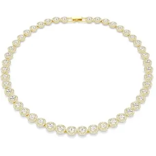 Swarovski Una Angelic Tennis Halskette Gold / Weiß
