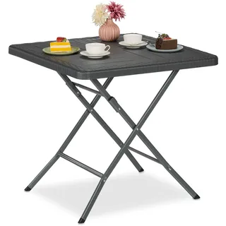 Relaxdays Gartentisch 78 x 78 x 74 cm Grau