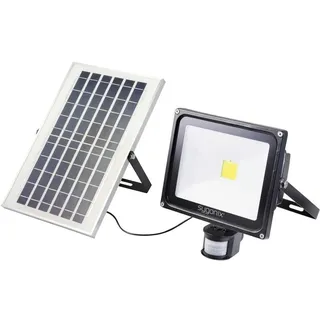 Sygonix Solarleuchte Aluminium, Metall 28,6 cm inkl. Bewegungsmelder schwarz