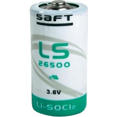 10x Saft LS 26500 3,6V Li-SOCl2 Batterie | 3,6 V Lithium-Thionylchlorid C-Size (Baby) Bobbin Primärzelle mit hoher Energiedichte