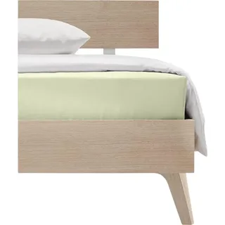 Colours L offene Mako Satin Laken Lindgrün 160 x 260 cm - Grün