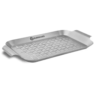 Burnhard Grillschale 27,5 x 19 x 2 cm Edelstahl weiß