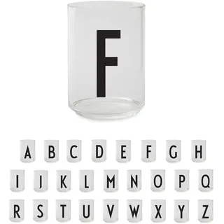 Design Letters Persönliches Trinkgläser (A-Z) 350 Ml | Ideal als Wassergläser, Longdrinkgläser, Eiskaffee Gläser | Dekorative Wassergläser | Spülmaschinenfest | Ideal Geschenke für frauen, männer