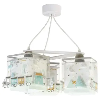 Dalber kinderzimmer, Pendelleuchte Hängelampe, Deckenleuchte Kinder, Deckenlampe kinderzimmer 3 Lichter Zug Farben Trainieren The Night Train, 63534, E27