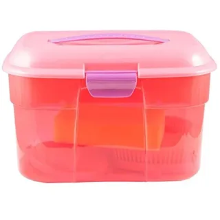 PFIFF 102272-82 Putzkiste mit Inhalt, rosa