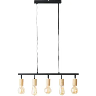 Brilliant Tiffany 1-flg. 90 cm schwarz matt/Bambus