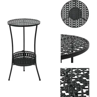 vidaXL Bistrotisch Schwarz 40x70cm Metall - Gartentische - Schwarz