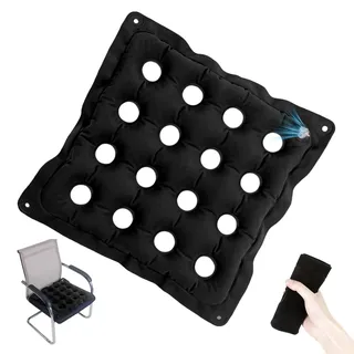letcdfer Aufblasbares Sitzkissen mit Löchern, Wasserdicht Luftkissen, Tragbar Ultraleicht Reisekissen, Faltbar Outdoor Sitzmatte für Camping Auto Flugzeuge Rollstuhl Bürostuhl Home