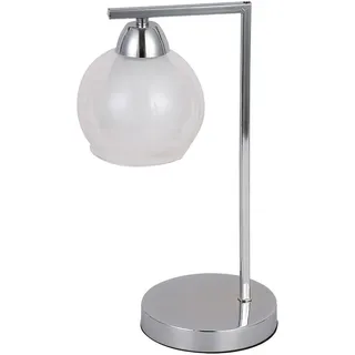 VoltShine Tischlampe aus Chrom E27, 36 x 14 x 17 cm, ideal für Raumbeleuchtung, moderne und funktionale Dekoration.