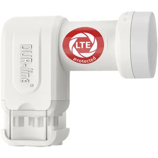 DUR-line +Ultra Quattro LNB - nur für Multischalter weiß - mit LTE-Filter [ Test SEHR GUT *] digital mit Wetterschutz, Full HD, 4K,Premium-Qualität