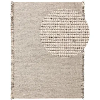 benuta pure Wollteppich Mary Ivory/Hellgrau 120x170 cm - Naturfaserteppich aus Wolle