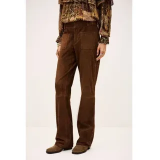 BA&SH für Damen. 1H25MOSS Braune Mossi-Hose (40), Lässig, Leder