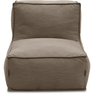 DOMO. collection Outdoor Sessel Wangerooge, Luftsack wetterfest, Gartensofa, Gartenmöbel, Sitzsack, 75 x 115 x 73 cm (BxTxH), braun