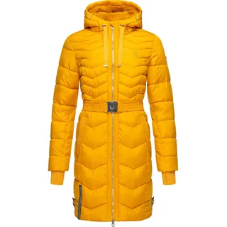 Steppmantel NAVAHOO "Steppmantel Alpenveilchen", Damen, Gr. XS, gelb, Obermaterial: 100% Polyester PES.  Obermaterial: Futter: 100% Polyester PES. 100% Polyester PES., Mäntel Steppmantel