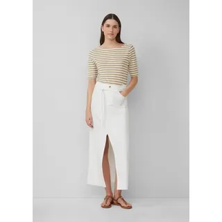 s.Oliver Jeansrock, in A-Shape mit offenem Saum, weiß