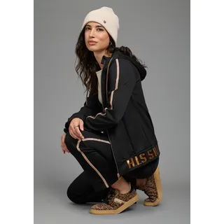 Trainingsanzug H.I.S, Damen, Gr. 36, rosa (schwarz, rose, gold), Obermaterial: 94% Polyester, 6% Elasthan, Basic schmal, Sportanzüge Trainingsanzug, Softes, schnell trocknendes Stretchmaterial für hohen Komfort, Topseller