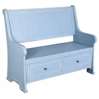 Holzbank Landhausstil Sitzbank Schubladen Küchenbank Truhenbank XXl Friesenbank