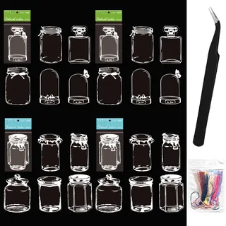 Woohome Transparente Lesezeichen Getrocknete Blumen, 80 Stück DIY Transparente Trockenblumen Lesezeichen, Trockenblumen Lesezeichen Personalisiert für Zuhause Basteln Lesen Sammelalbum