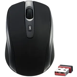 Evolveo WML-306B, RF Wireless+USB, Optisch, Notebook, Schwarz, Grau, Ambidextrös, 10m - Schwarz, Grau