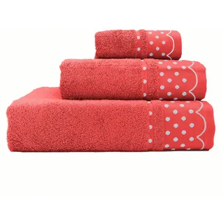 Set Badetuch 100% ägyptische Baumwolle Frottee 450gr 3 Stück, Fuchsie  Briebe Po