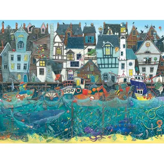 Ravensburger Puzzle 12001398 - Habour of Wonders: a Bustling Fantasy Port - 1500 Teile Puzzle für Puzzle- und Fantasy-Fans ab 14 Jahren