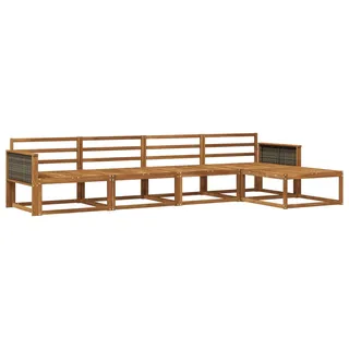 vidaXL Outdoor-Sofagarnitur 5 pcs Natur Massivholz Akazie - Braun